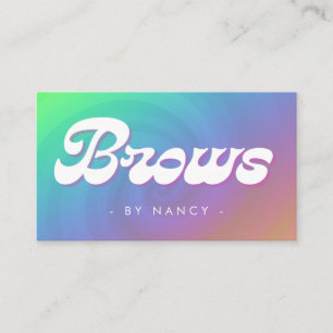 Carte De Visite Brosse Super arc-en-ciel rétro Motif