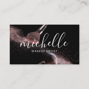Carte De Visite Brosses de maquillage   Marbre