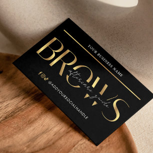 Carte De Visite Brosses Instructions de post-soins Glam Black & Go
