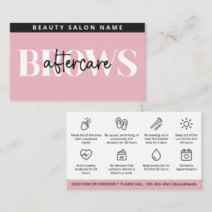 Carte De Visite Brosses roses modernes - Instructions de lancement