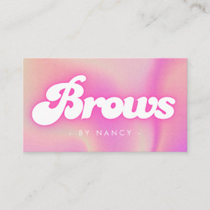 Carte De Visite Brosses Super rose rétro
