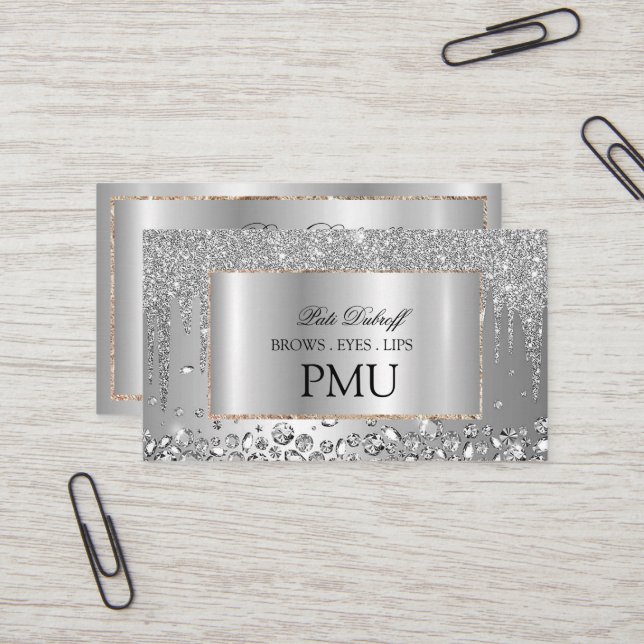 Carte De Visite Brosses ULM Microblading Henna Salon (Devant/Arrière en situation)