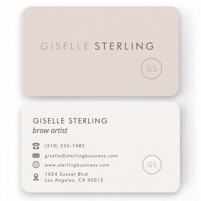 Carte De Visite Brow Artist Feminine Professional (Créateur téléchargé)