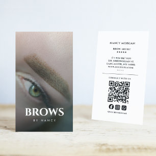 Carte De Visite Brow Artiste Photo Code QR