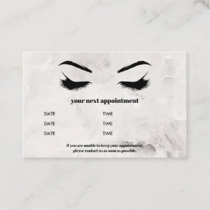 Carte De Visite Browbar tendance en marbre Eyelash Luxe