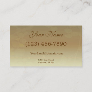 Carte de visite Brown de chute