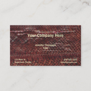 Carte de visite Brown de peau de serpent