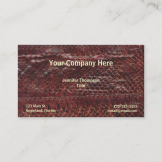 Carte de visite Brown de peau de serpent