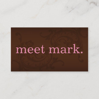 Carte de visite Brown et rose