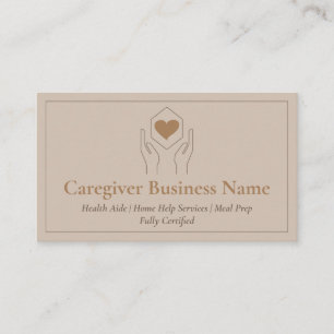 Carte De Visite Brown Fournisseur de soins minimal