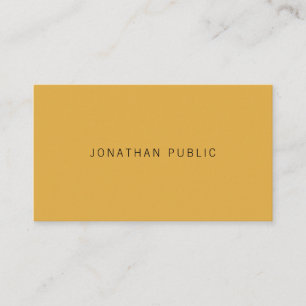 Carte De Visite Brown Jaune moderne Simple Minimaliste Modèle