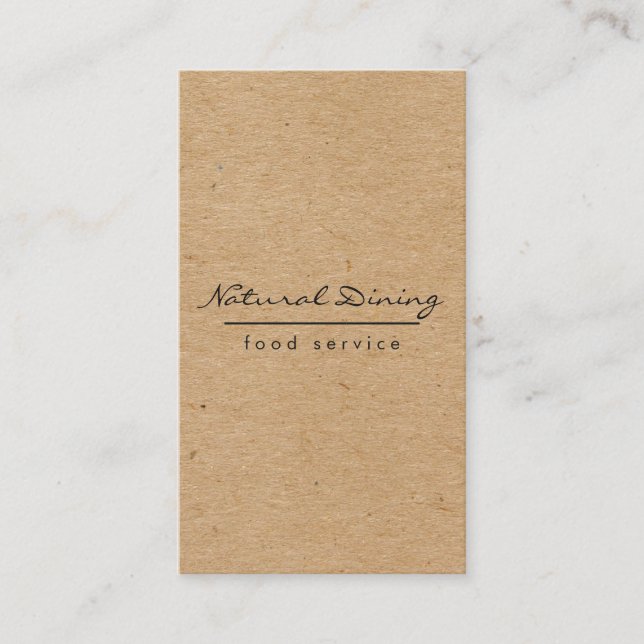 Carte De Visite Brown minimaliste naturel (Devant)
