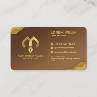 Carte de visite Brown moderne simple