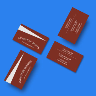 Carte De Visite Brown professionnel courbé et simple moderne