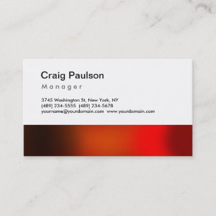 Carte de visite Brown Red Orange Manager