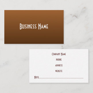 Carte de visite Brown riche