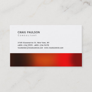 Carte de visite Brown rouge orange blanc tendance
