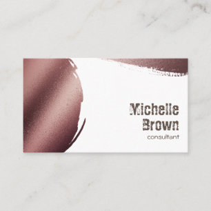 Carte De Visite Brown taches d'or abstrait consultant rustique