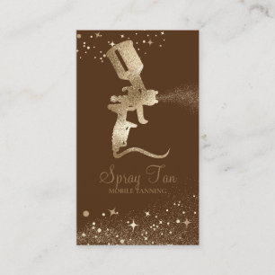 Carte De Visite Brown Tanning Spray Sparkle Gold