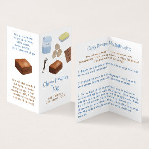 Carte De Visite Brownie Mix DO-IT-YOURSELF maison Étiquette cadeau