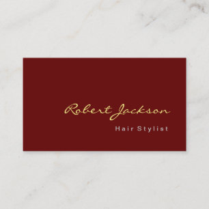 Carte De Visite Brownish Red Hair Style Consultant maquillage Arti