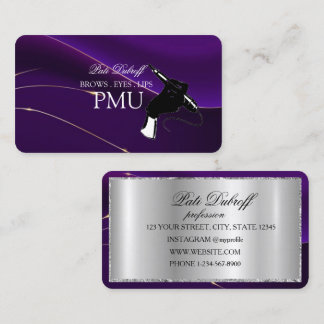 Carte De Visite Brows Aftercare Luxury PMU Microblading Salon Busi