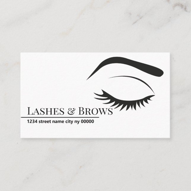 Carte De Visite Brows et cils à microlames, Extensions Eyelash (Devant)