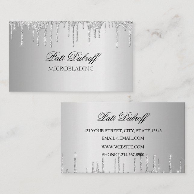 Carte De Visite Brows Salon de sourcils Microblading (Devant / Derrière)