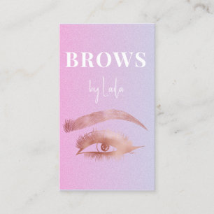 Carte De Visite Brows Typographie Eyebrow Salon Photo Luxe