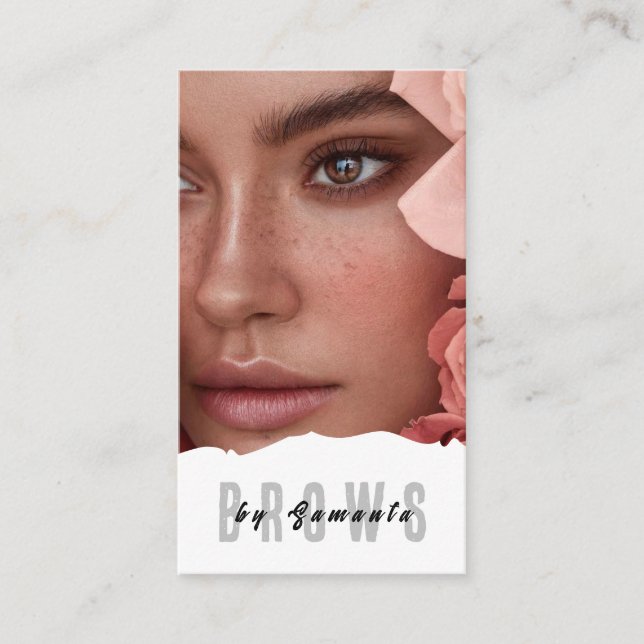 Carte De Visite Broyage PMU Microblading Henna Salon Busin (Devant)