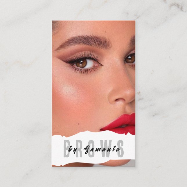 Carte De Visite Broyage PMU Microblading Henna Salon Busin (Devant)