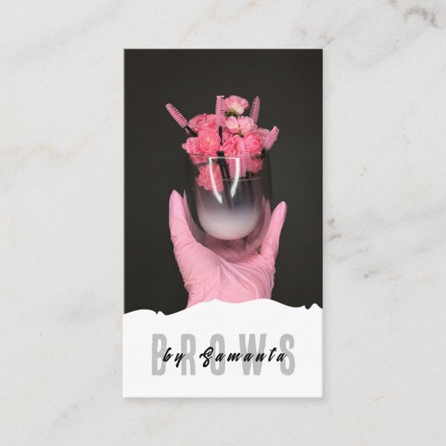 Carte De Visite Broyage PMU Microblading Henna Salon Busin (Devant)