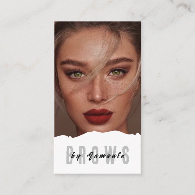 Carte De Visite Broyage PMU Microblading Henna Salon Busin (Devant)