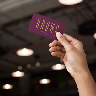 Carte De Visite Broyages Bourgogne Et Or Microblading Simple