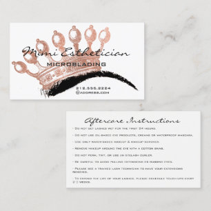 Carte De Visite Broyages de la Couronne Rose Microblading