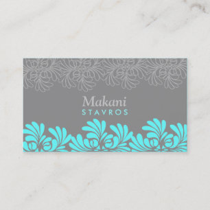 CARTE DE VISITE BRUISSEMENT SOPHISTIQUÉ PAR 311 - BLEU DE MER