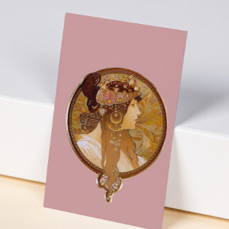 Carte De Visite Brunette byzantine, Mucha
