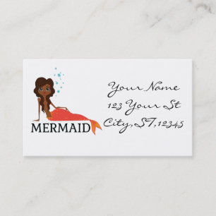 Carte De Visite Brunette Mermaid Thunder_Cove