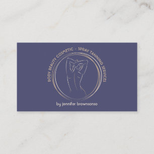 Carte De Visite Brunissement par pulvérisation Purple Cute Sculptu