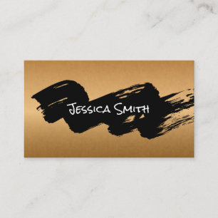 Carte De Visite Brush Stroke de calligraphie artistique