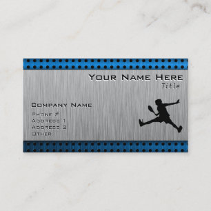 Carte De Visite Brushed aluminum look tennis