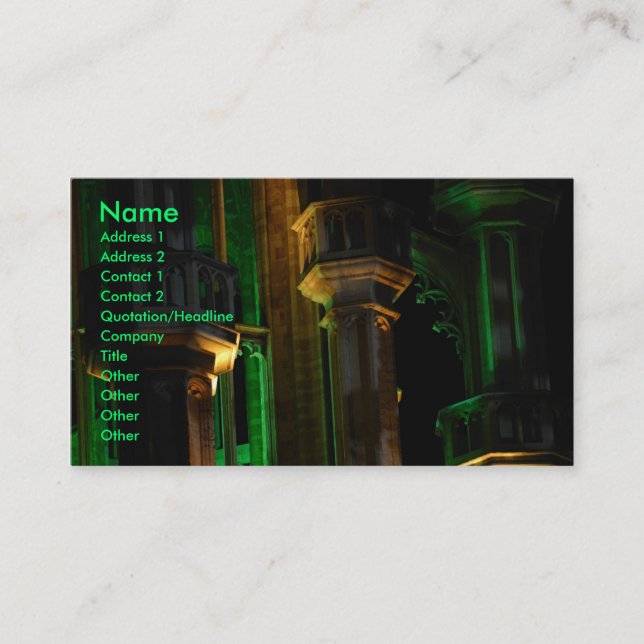 Carte De Visite Bruxelles de nuit (Devant)