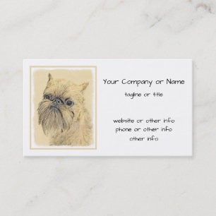 Carte De Visite Bruxelles Griffon Peinture - Cute Original Chien A
