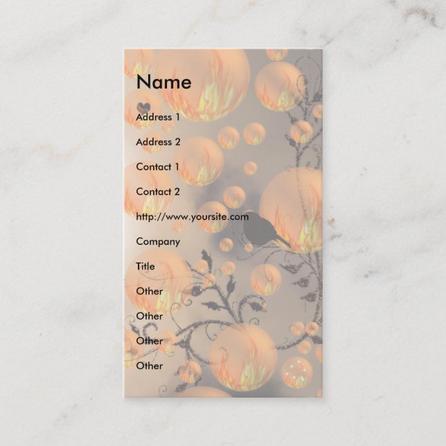 Carte De Visite Bubbling Love ! (Devant)