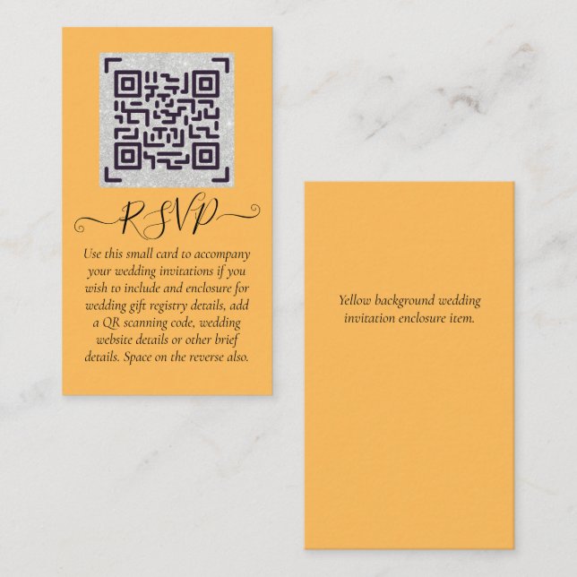 Carte De Visite Budget QR Code Website RSVP Mariage de l'hôtel Dét (Devant / Derrière)