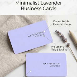 Carte De Visite Budget Simple Une Seule Couleur Moderne Pervenche