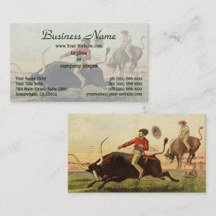 Carte De Visite Buffalo Bill : Rodéo de taureau 1889 Western vinta