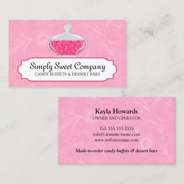 Carte De Visite Buffet de sucrerie et de dessert (Devant / Derrière)