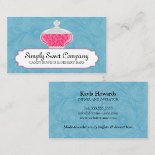 Carte De Visite Buffet élégant de sucrerie et de dessert