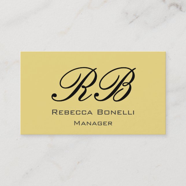Carte de visite Bug Beige Black Monogram Manager (Devant)